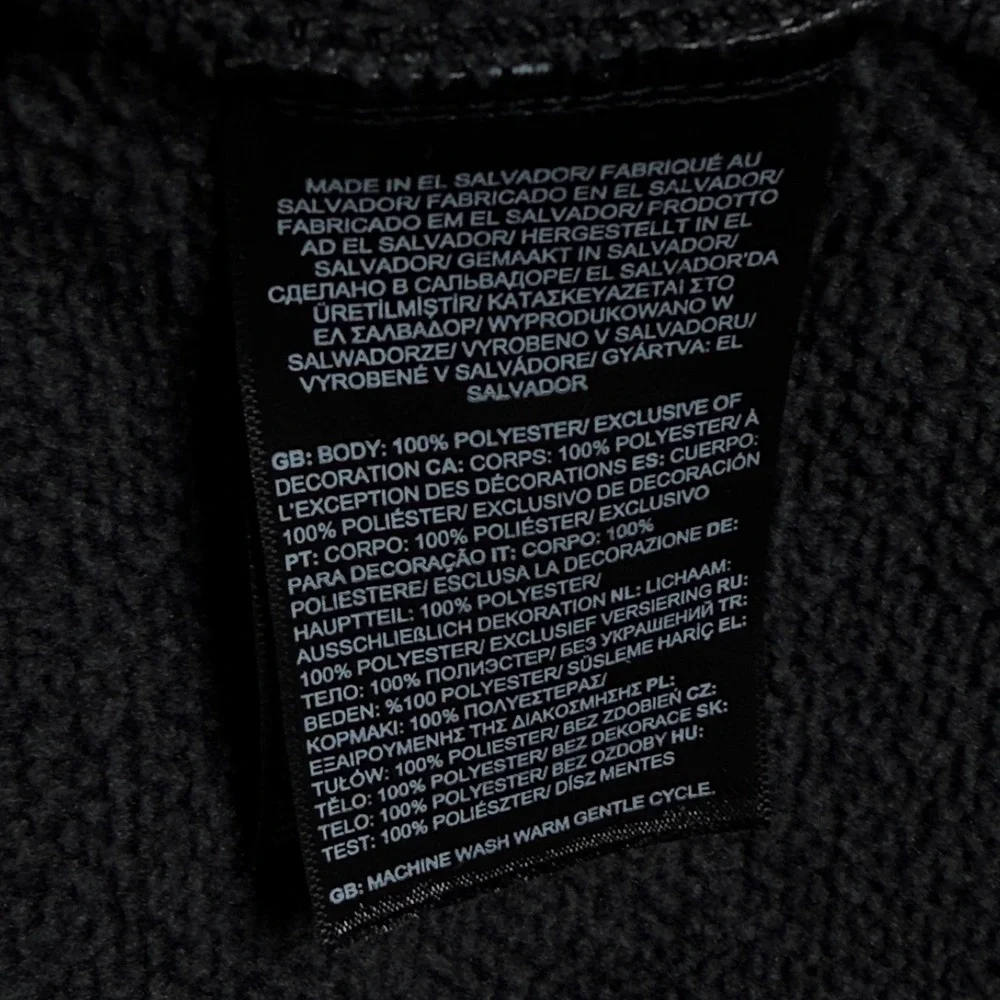 The North Face Pullover Mens XL Black Textured Cap Rock Quarter Zip Fleece TNF
